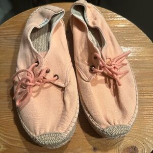 Soludos Pink Espadrille lace up Shoes